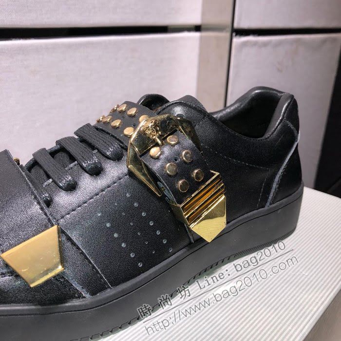VERSACE男鞋 2019爆款 頭層牛皮 範思哲時尚休閒男鞋  jpx1736